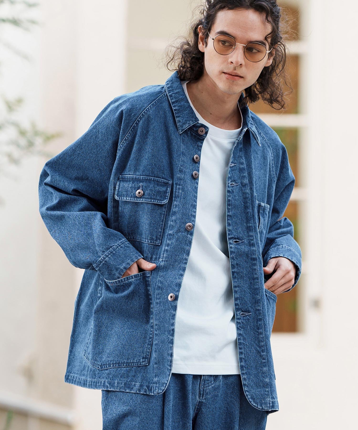 CAMBIO｜mj10555-ラグランスリーブデニムカバーオール | Rakuten