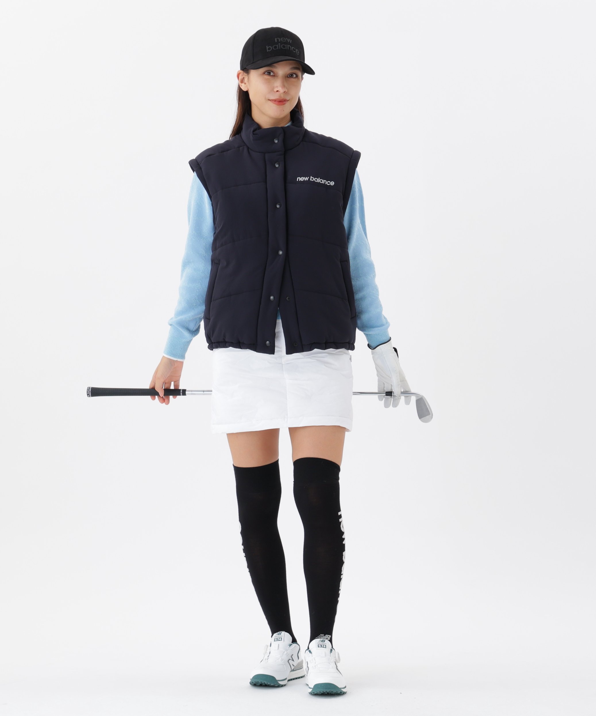 New Balance Golf｜グレンチェック柄 ハイネック ニット プルオーバー