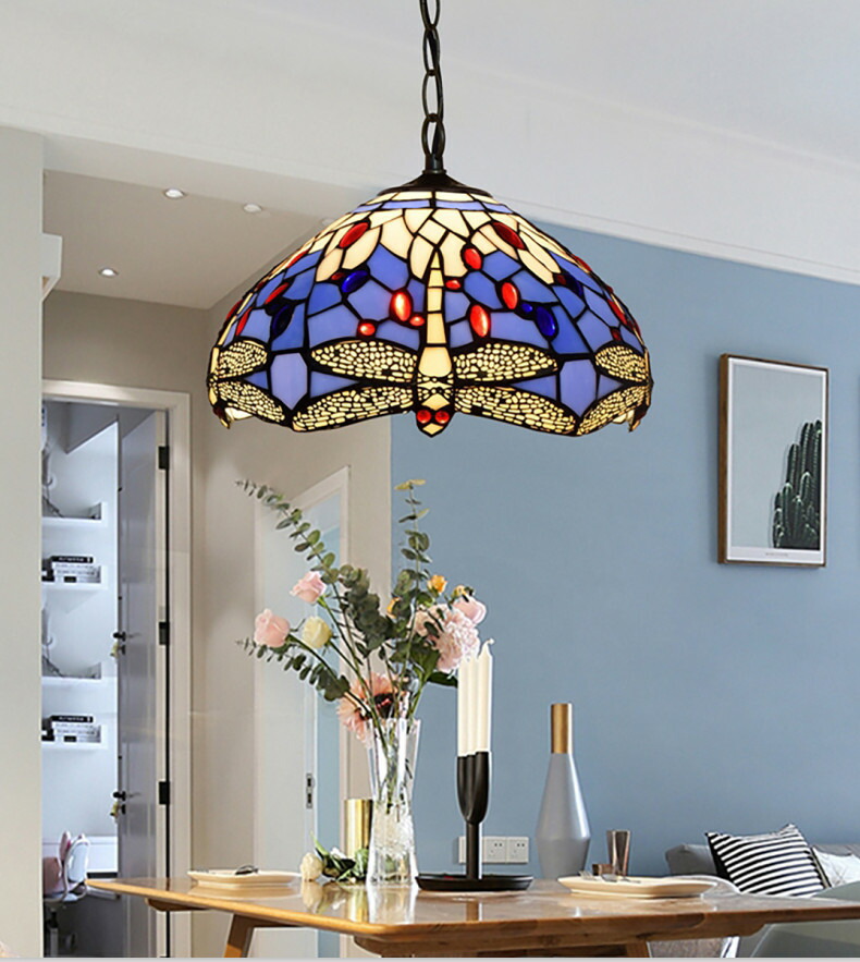ステンドグラス風 ペンダントライト 照明 昭和レトロ ステンドグラス