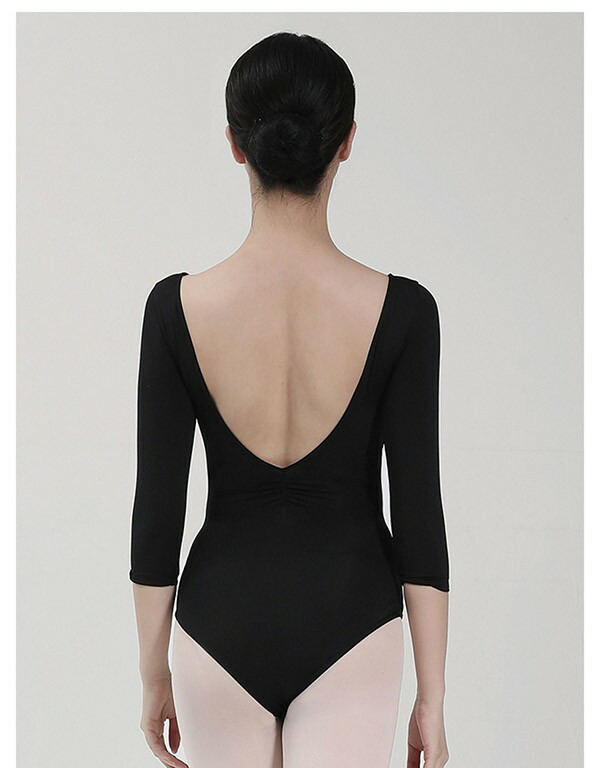 楽天市場】バレエレオタード 大人 七分袖 ダンス ウェア Vネック