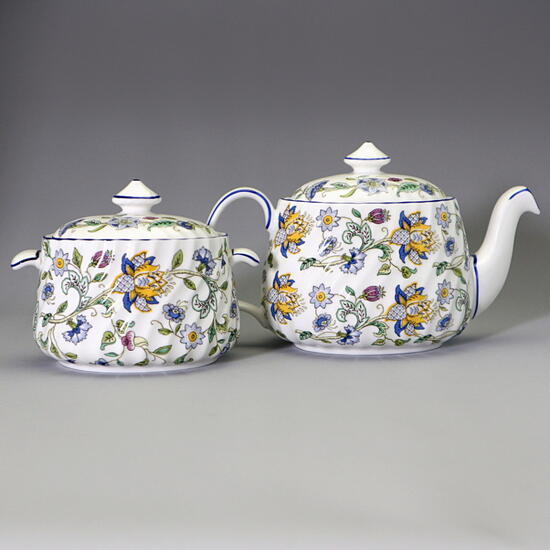 楽天市場】ミントン Minton 英国製 ハドンホール ブルー ティーポット