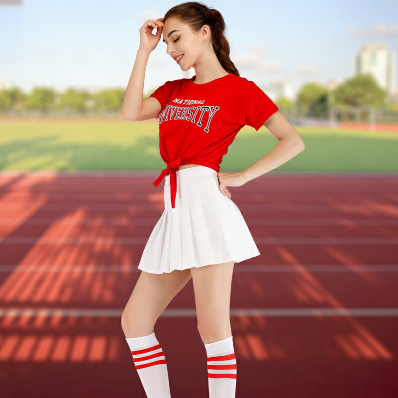 楽天市場】大人 レディース チアダンス衣装 上下セット イベント ミニ