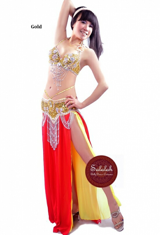 楽天市場】オリエンタルベリーダンス衣装Monica ブラ、ベルト