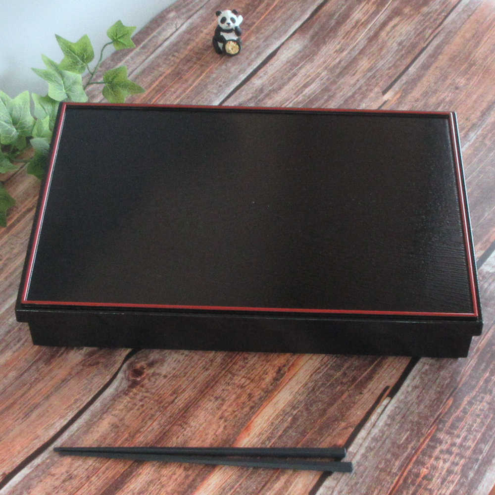 楽天市場】松花堂弁当箱 6マス仕切り 小鉢付き ABS樹脂黒塗り 高級感