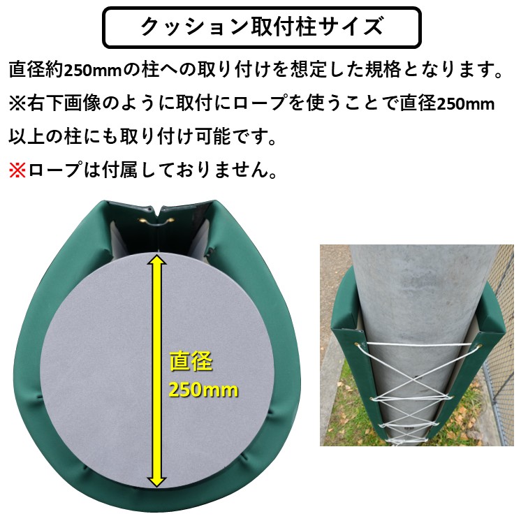 楽天市場】円柱ガードクッション 厚み 32mm 高さ 2M コン柱 適応サイズ