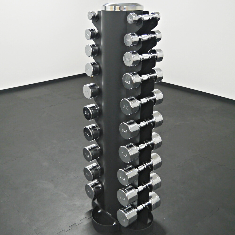 楽天市場】クロームダンベルラックセット送料無料 ダンベル 収納