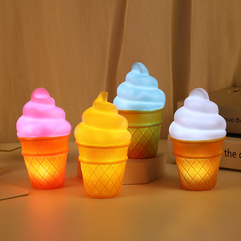 楽天市場】ナイトライト デスクライト LED ランプ ソフトクリーム型