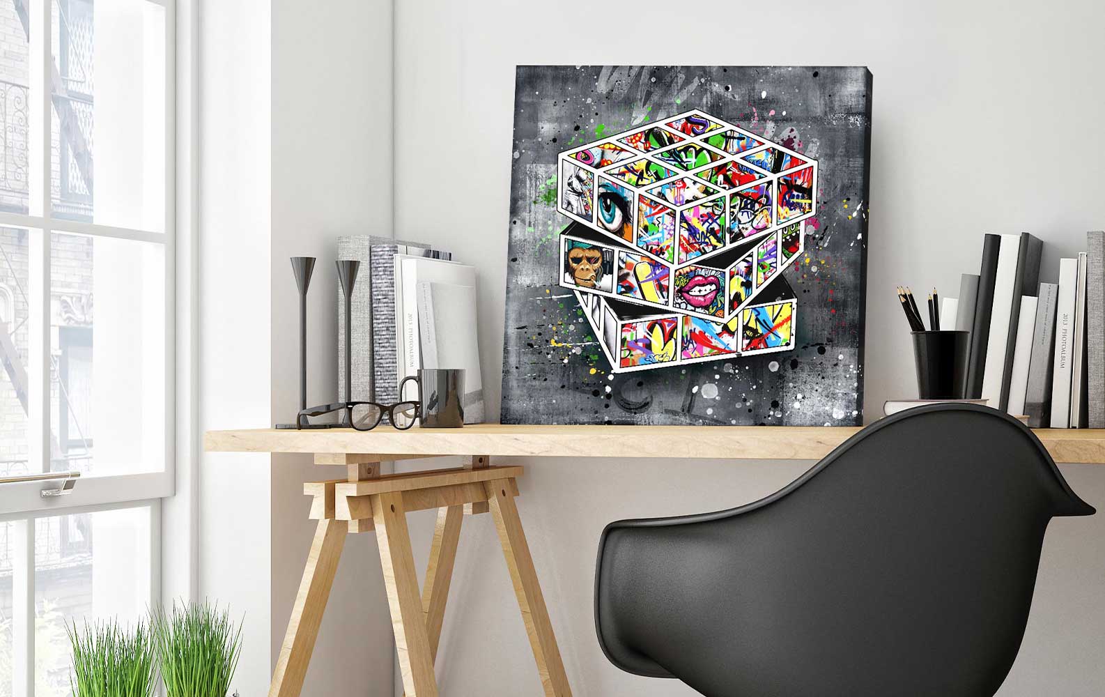楽天市場】ARTJOY MAGIC CUBE 50cm アートパネル 壁掛け 絵画