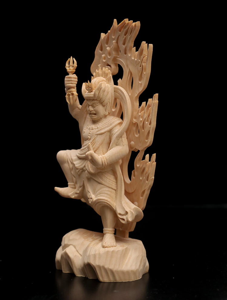 楽天市場】【総高21cm】蔵王権現 木彫り 仏像 一刀彫 / 素材：桧（置物