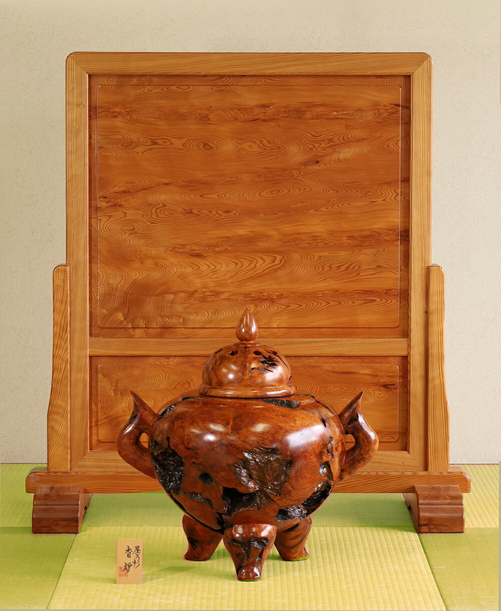 楽天市場】屋久杉 衝立 一枚板 仕様：無垢 / 素材：屋久杉（家具 年輪