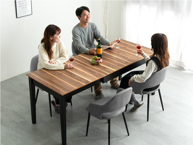 楽天市場】3段階伸長 ダイニングテーブル 単品 120 150 180 伸長