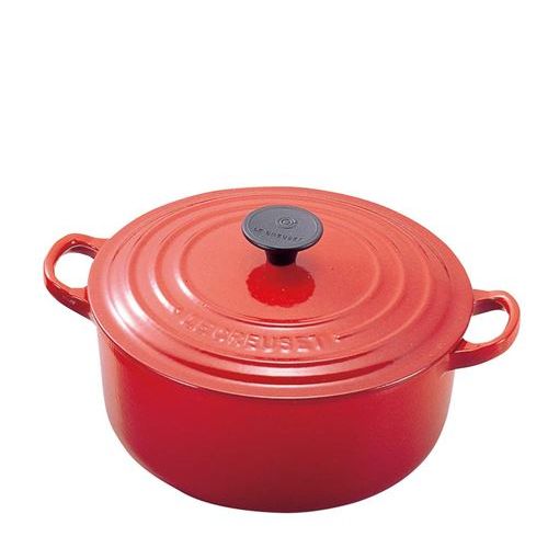 ル・クルーゼ ココット・ロンド 20cm 2501-20 [チェリーレッド] (鍋