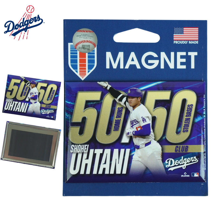 楽天市場】大谷翔平 50-50 マグネット 公式 ドジャース グッズ定形外