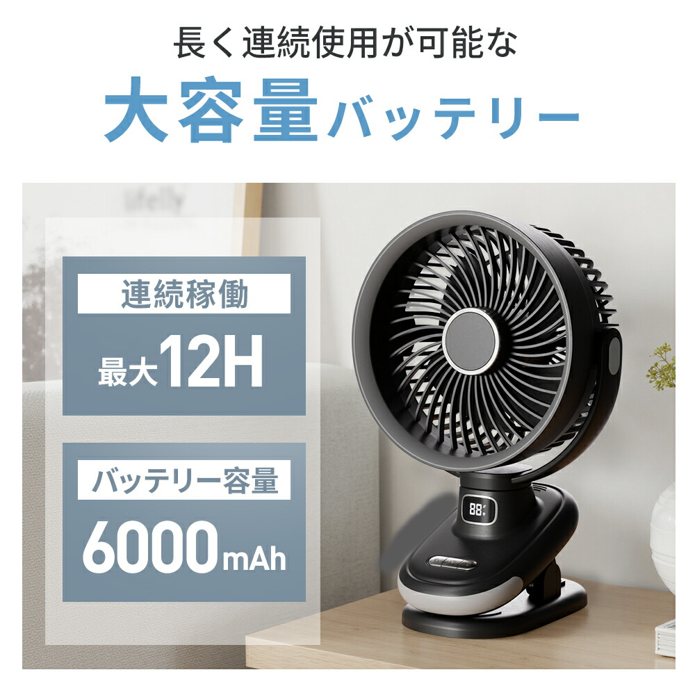 楽天市場】【62%OFF！クーポンで3,380円】1台4役 クリップ扇風機 5