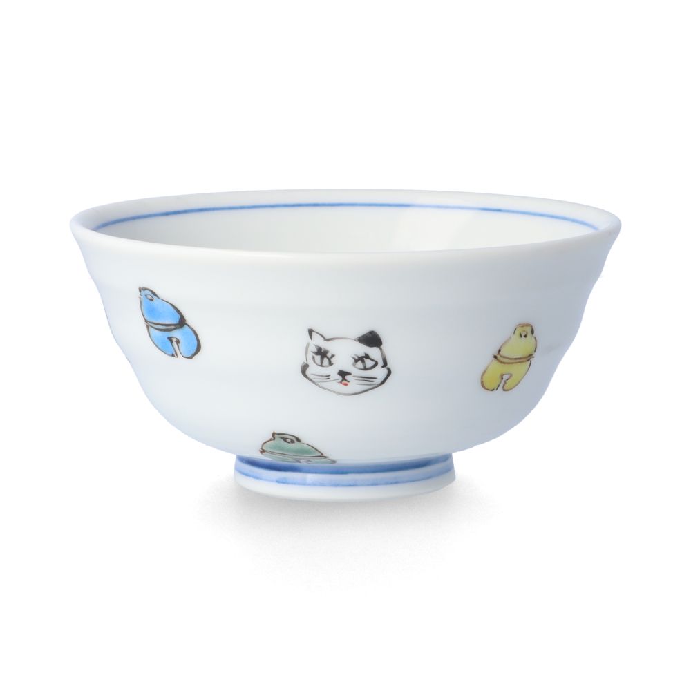 楽天市場】九谷焼 小飯碗 プチ飯碗 猫と鈴/川合 孝知 ＜和食器 ミニ碗
