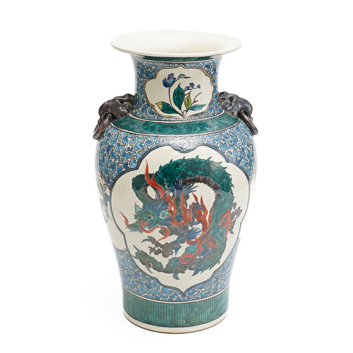 楽天市場】九谷焼 古九谷風唐子龍壺＜花瓶 花器 人気 ギフト 贈り物