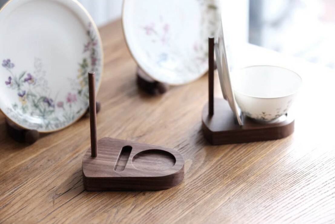 楽天市場】皿立て 木製 皿たて お皿 スタンド デスプレイスタンド 天然