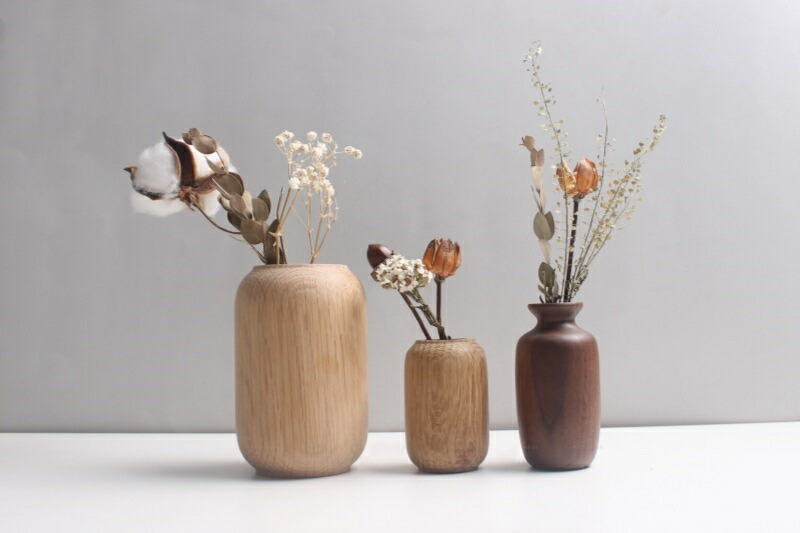 楽天市場】フラワーベース 木製 ドライフラワーベース ドライフラワー