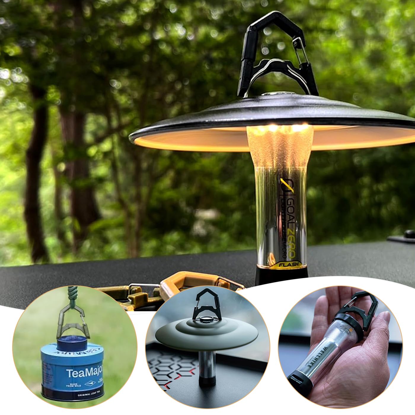 楽天市場】【当日出荷】ゴールゼロ カラビナ 2個セット ランタンフック