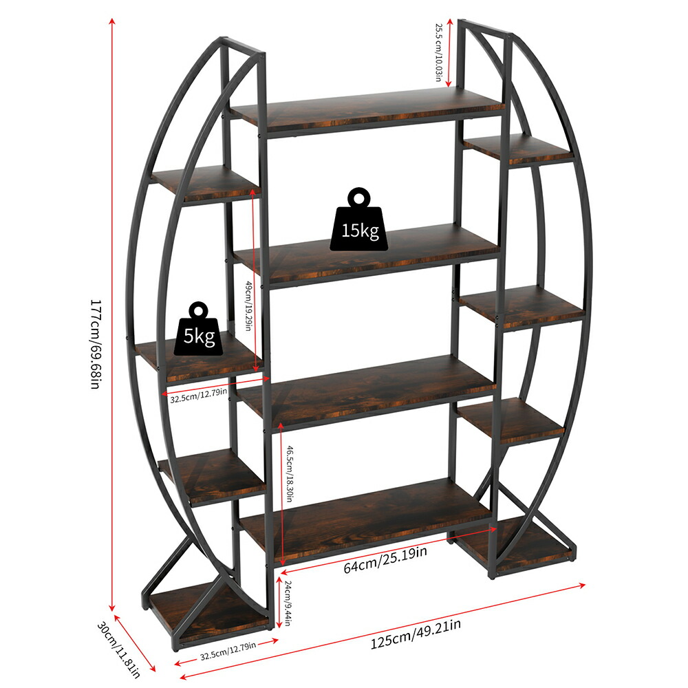 楽天市場】UNHO フラワースタンド 大型 オープンシェルフ ラック 木製