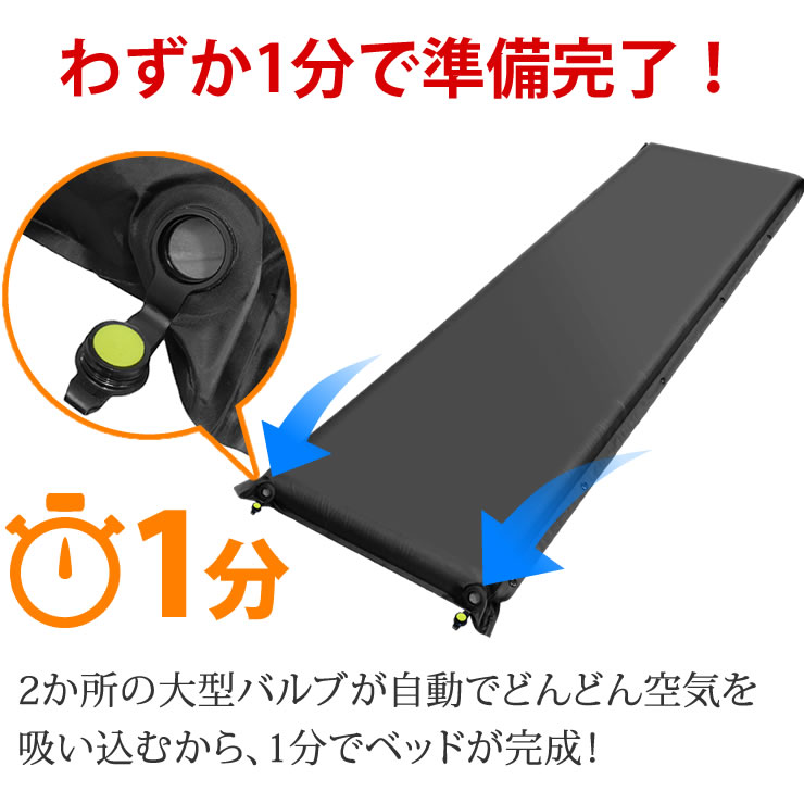 楽天市場】キャンプ マット 車中泊 [ 極厚 10cm 撥水 1分で自動で