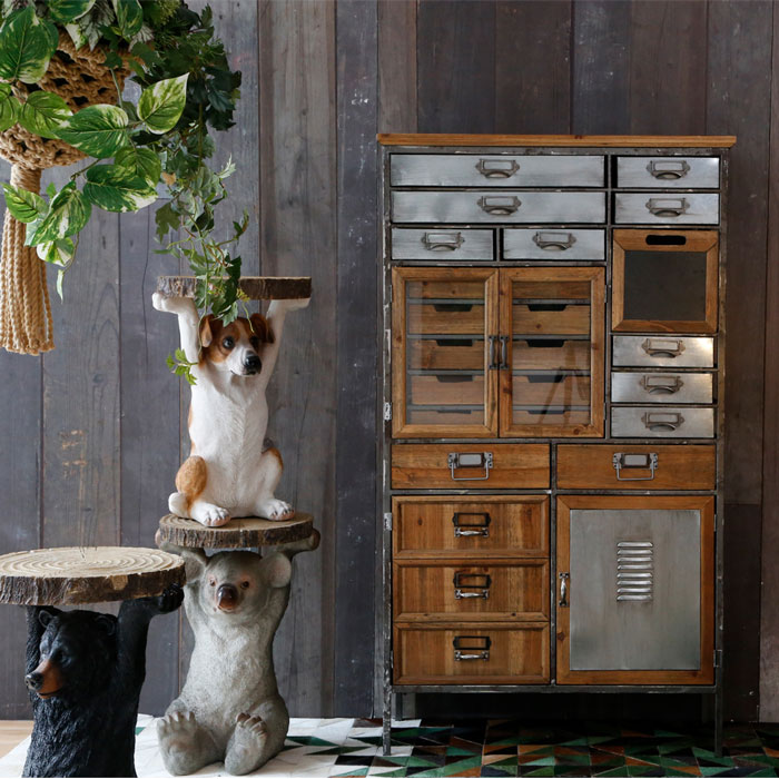 楽天市場】キャビネット ヴィンテージ風 おしゃれ 海外インテリア