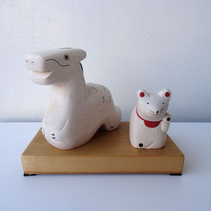 楽天市場】木彫りの置物 天然木 木彫り 置物 アニマル かわいい たつ