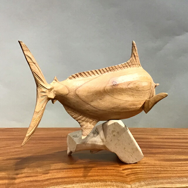 楽天市場】木彫り 魚 置物 マリン雑貨 マリンインテリア マリン