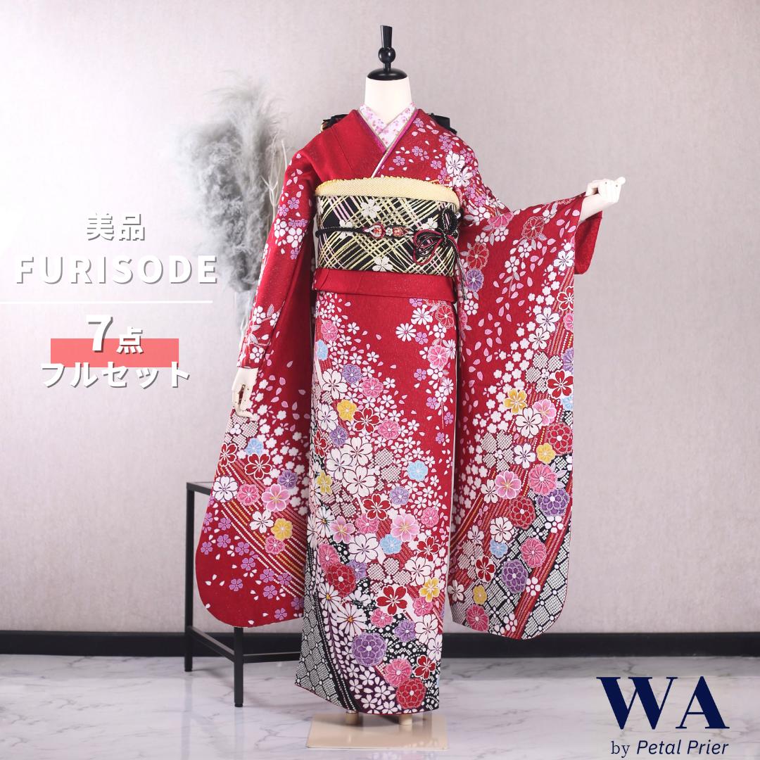 楽天市場】【中古】振袖 7点フルセット Lサイズ 振袖セット 振袖フル
