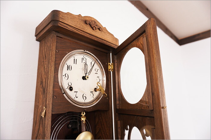 楽天市場】ぜんまい時計 ゼンマイ時計 振り子時計 柱時計 ボンボン時計