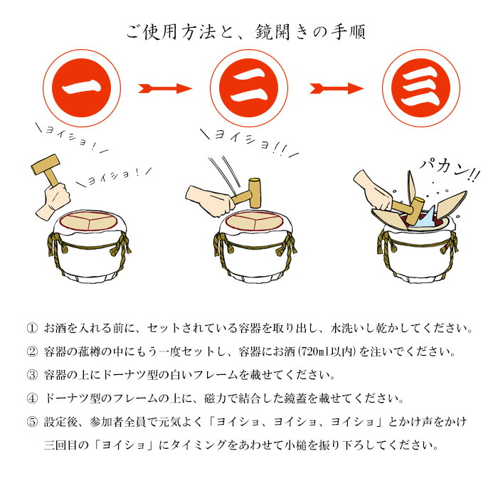 楽天市場】ミニ 鏡開き セット （枡付き） PIGEON RELEASE 96 木槌