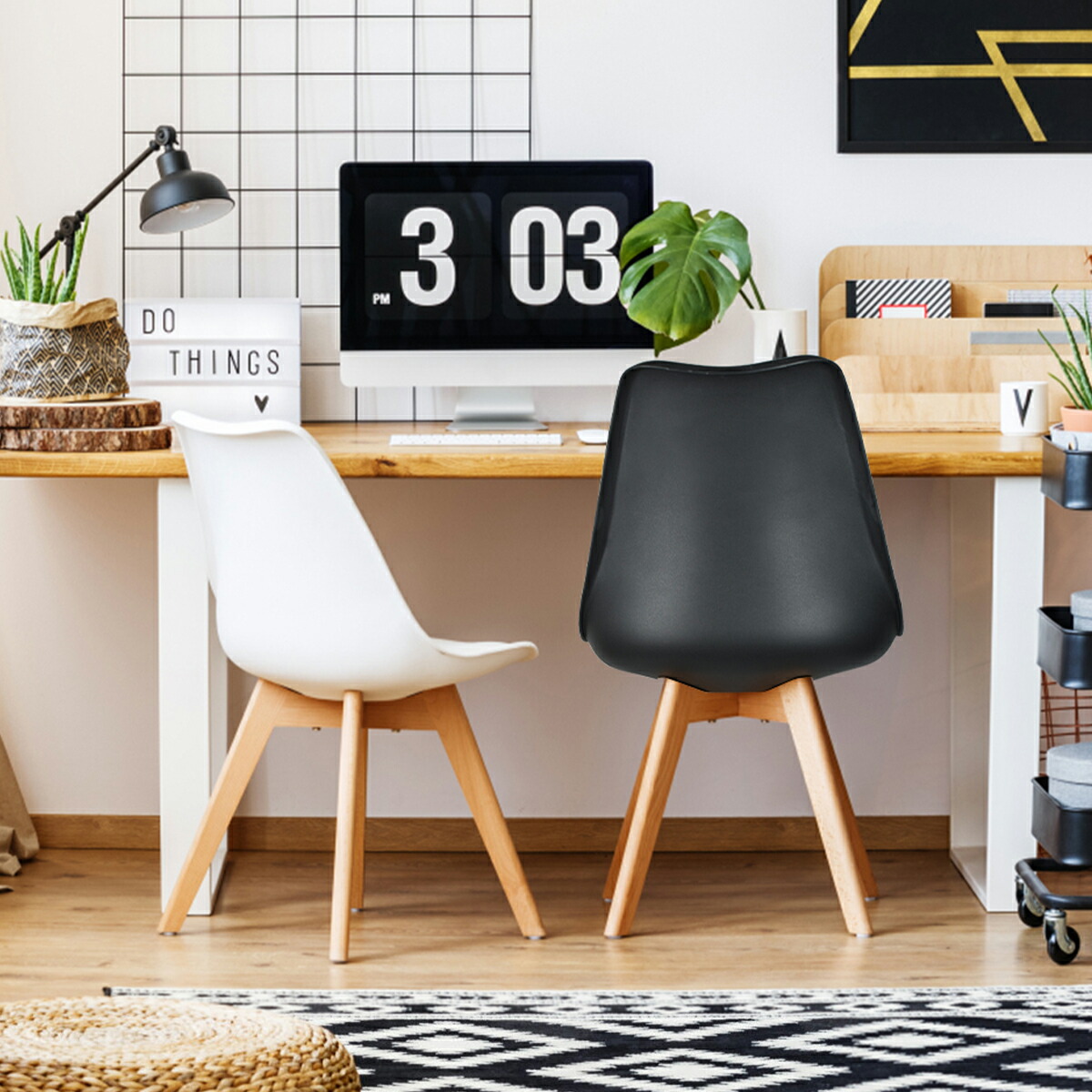 楽天市場】【5％OFFクーポンあり】ダイニングチェア イームズチェア 4