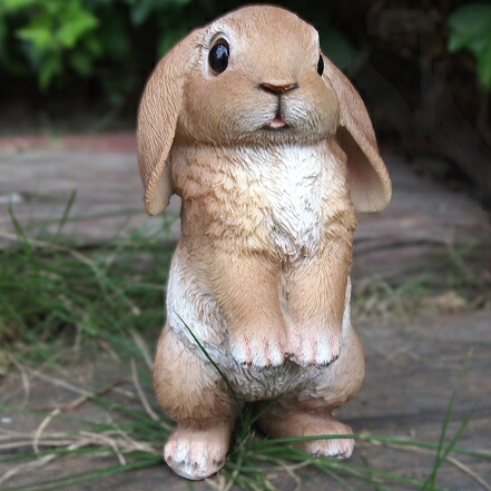 楽天市場】うさぎの置物 たれ耳うさぎの親子3品セット 8184