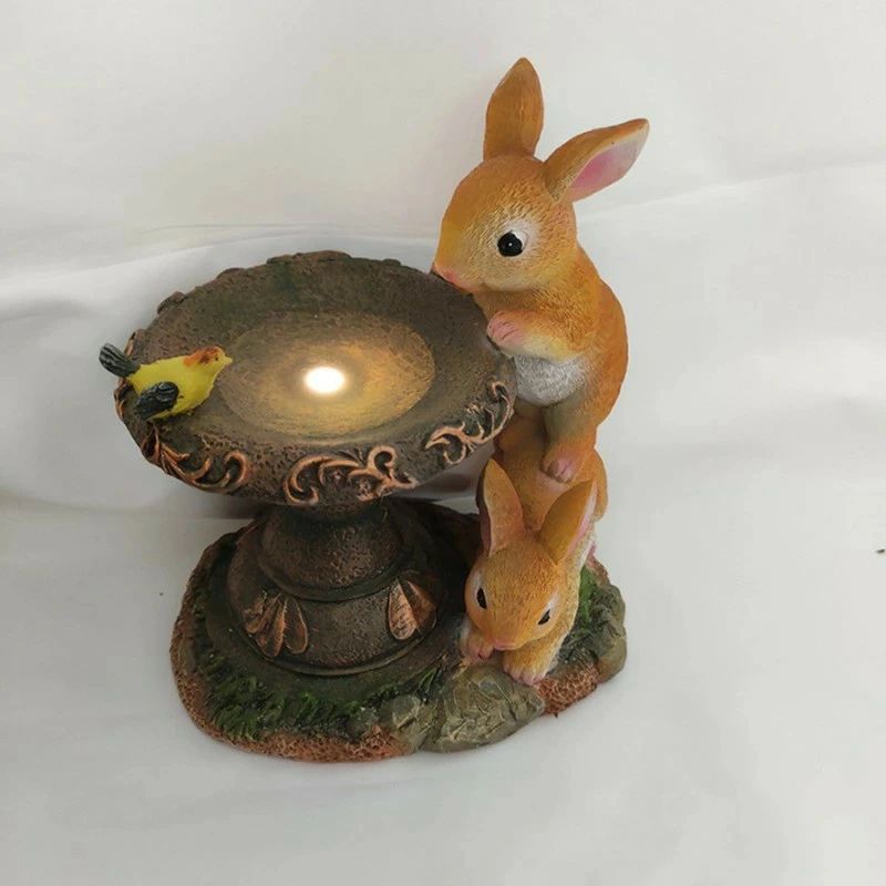楽天市場】ソーラーライト かわいい ウサギ バニーランプ ソーラー置物