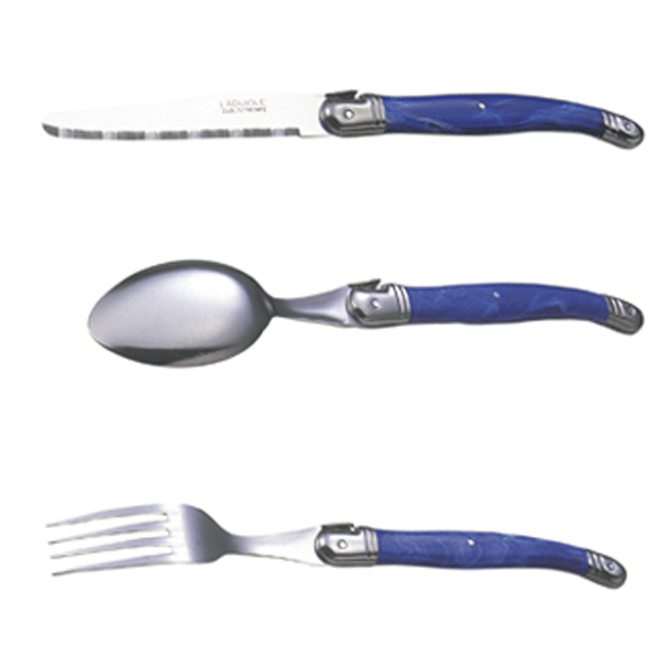 楽天市場】【送料無料】_ラギオール ブルー 3点セット テーブルナイフ