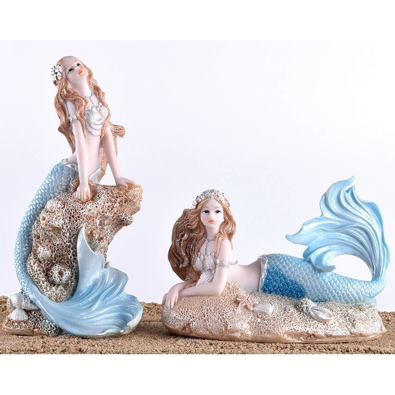 楽天市場】人魚 マーメイド 北欧アンティーク オブジェ 置物 4タイプ