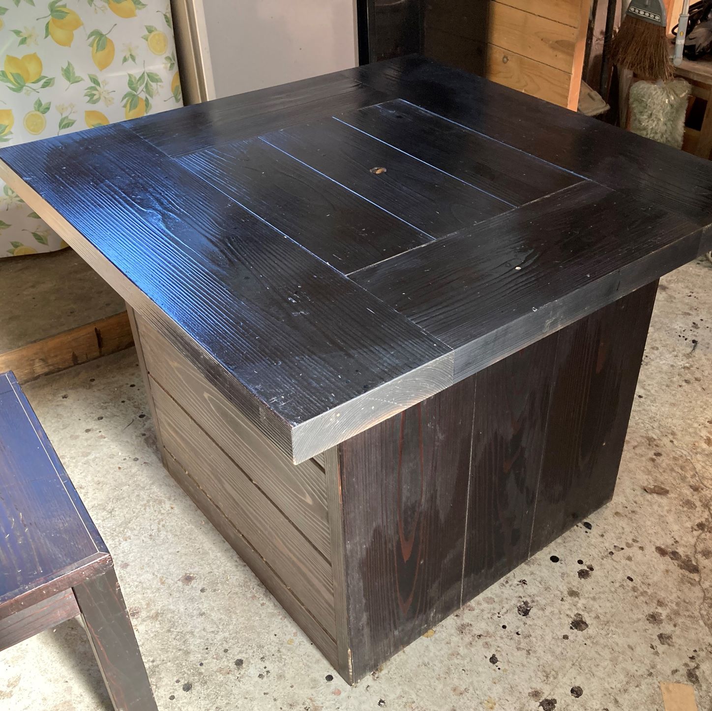 楽天市場】【灰 五徳セット】箱タイプ 囲炉裏テーブル 3点セット