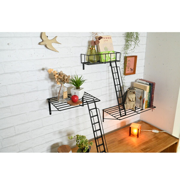 楽天市場】『fire escape Balcony S』ウォールシェルフ かっこいい