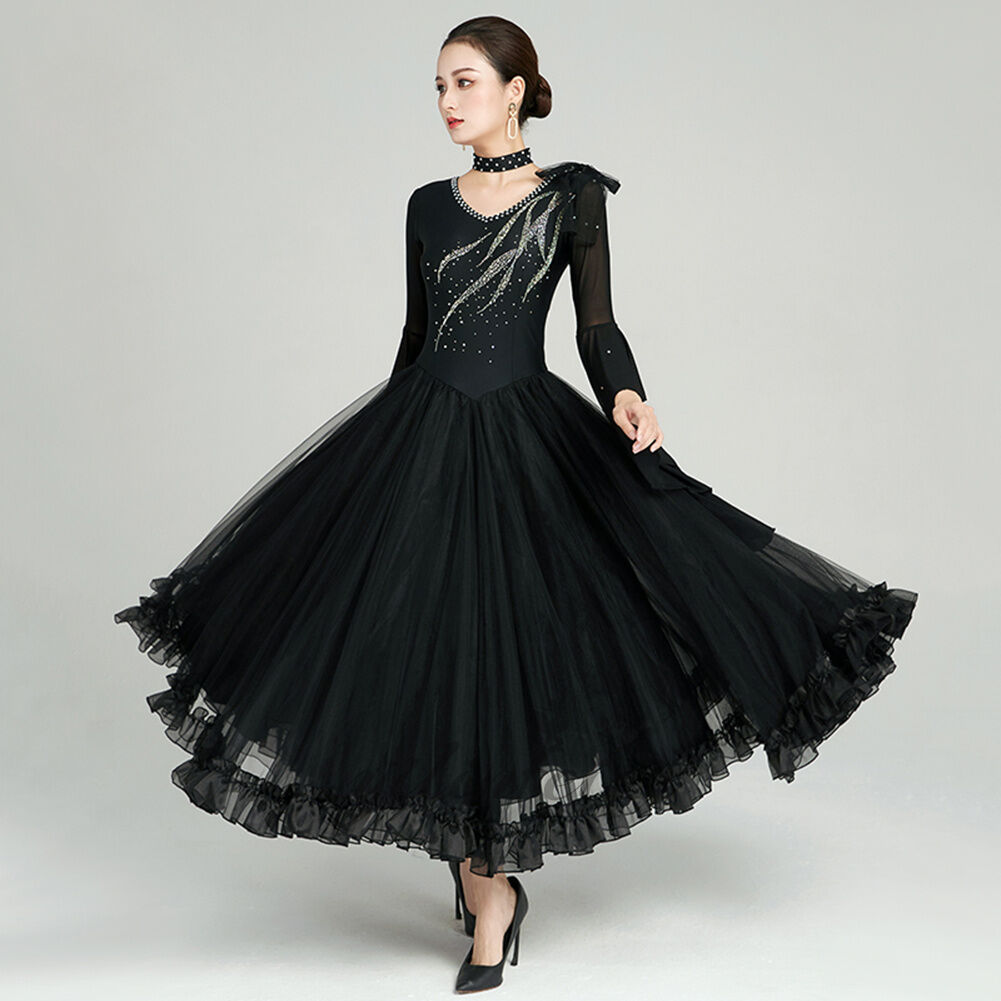 楽天市場】上品 社交ダンスドレス エレガント モダンダンス衣装 社交
