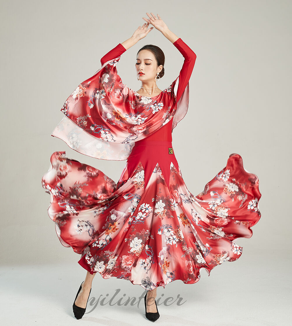 楽天市場】上品 社交ダンス衣装 2点セット 花柄いっぱい モダンダンス