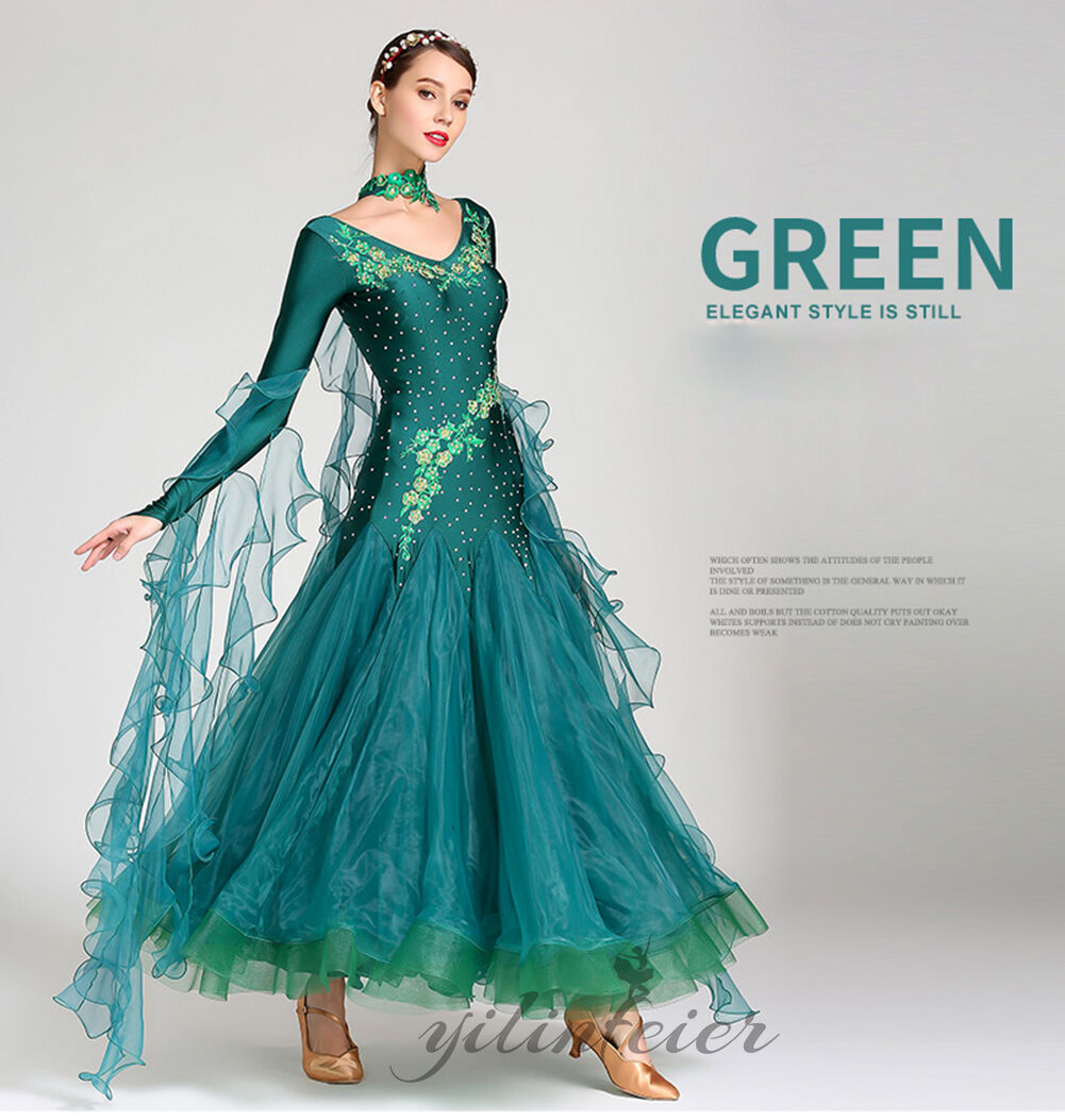 楽天市場】社交ダンスドレス 社交ダンス衣装 ラインストーン華やか10色