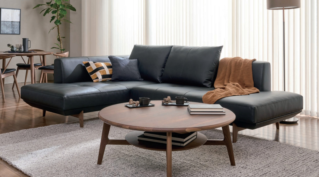 楽天市場】【割引クーポンあり】 カリモク 布右肘シェーズロング