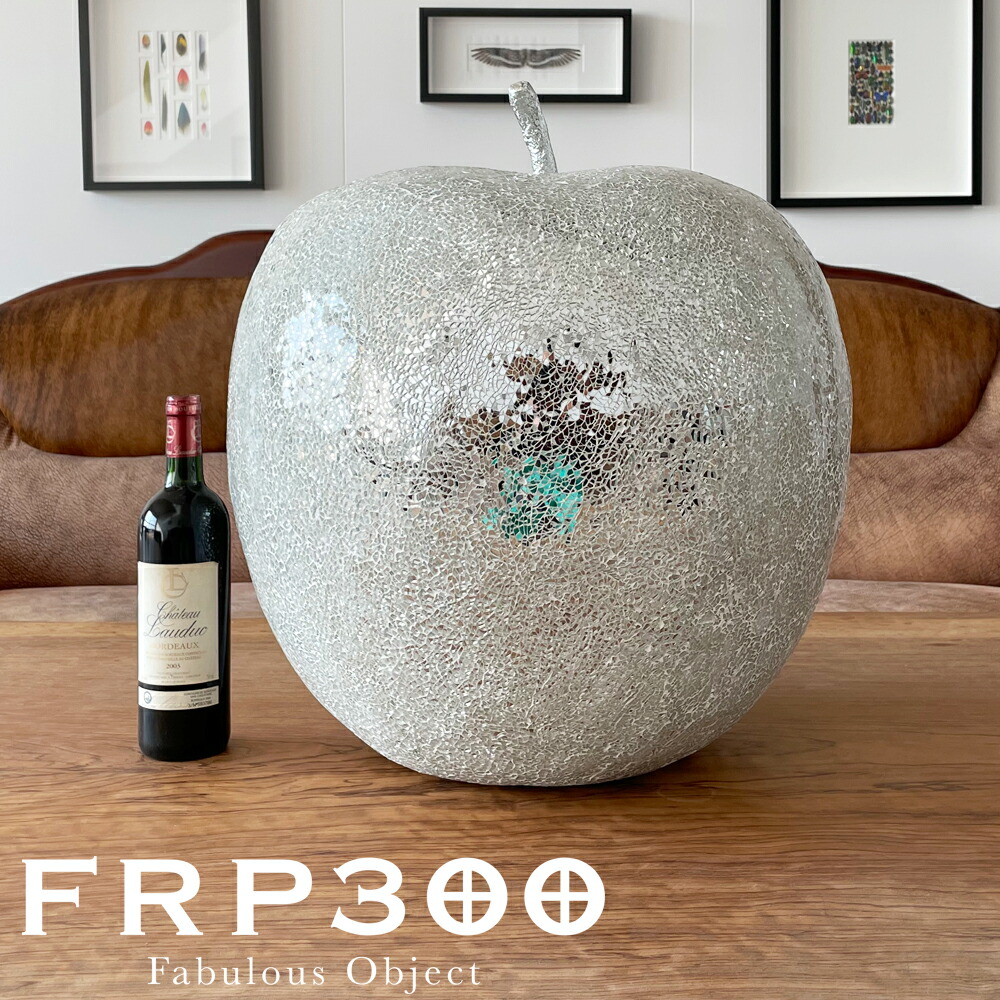 楽天市場】きらめく白リンゴ アートオブジェ 大 インテリア りんご