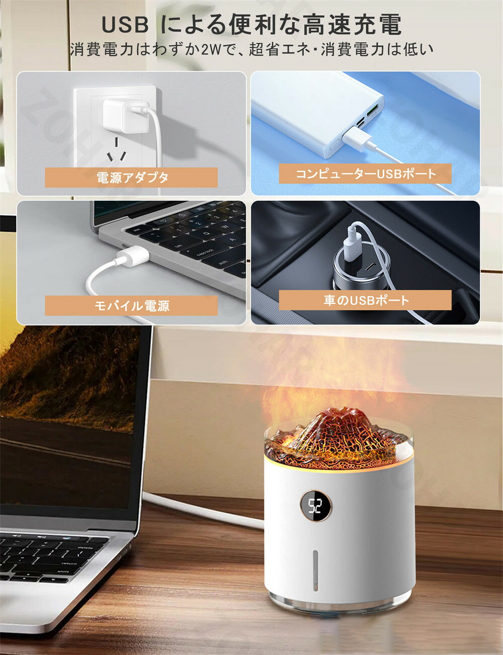 楽天市場】☆1年間保証☆加湿器 卓上 静か スチーム式 大容量 8L 超