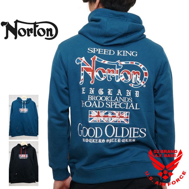 楽天市場】ノートン ロゴ刺繍 ユニオンジャック柄 スウェットパーカー