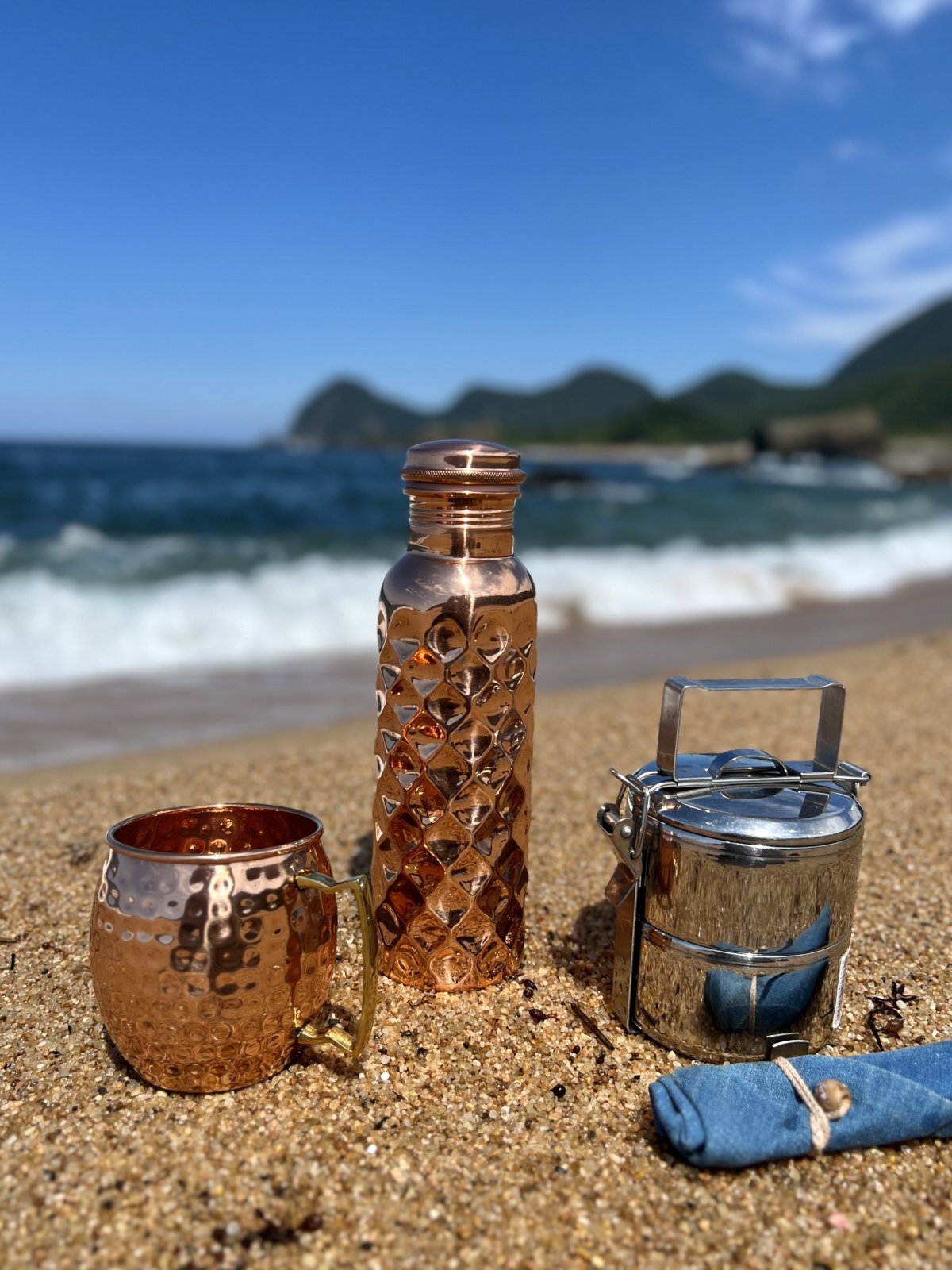 銅ボトルでアーユルヴェーダライフを♪銅イオンで残留塩素除去！