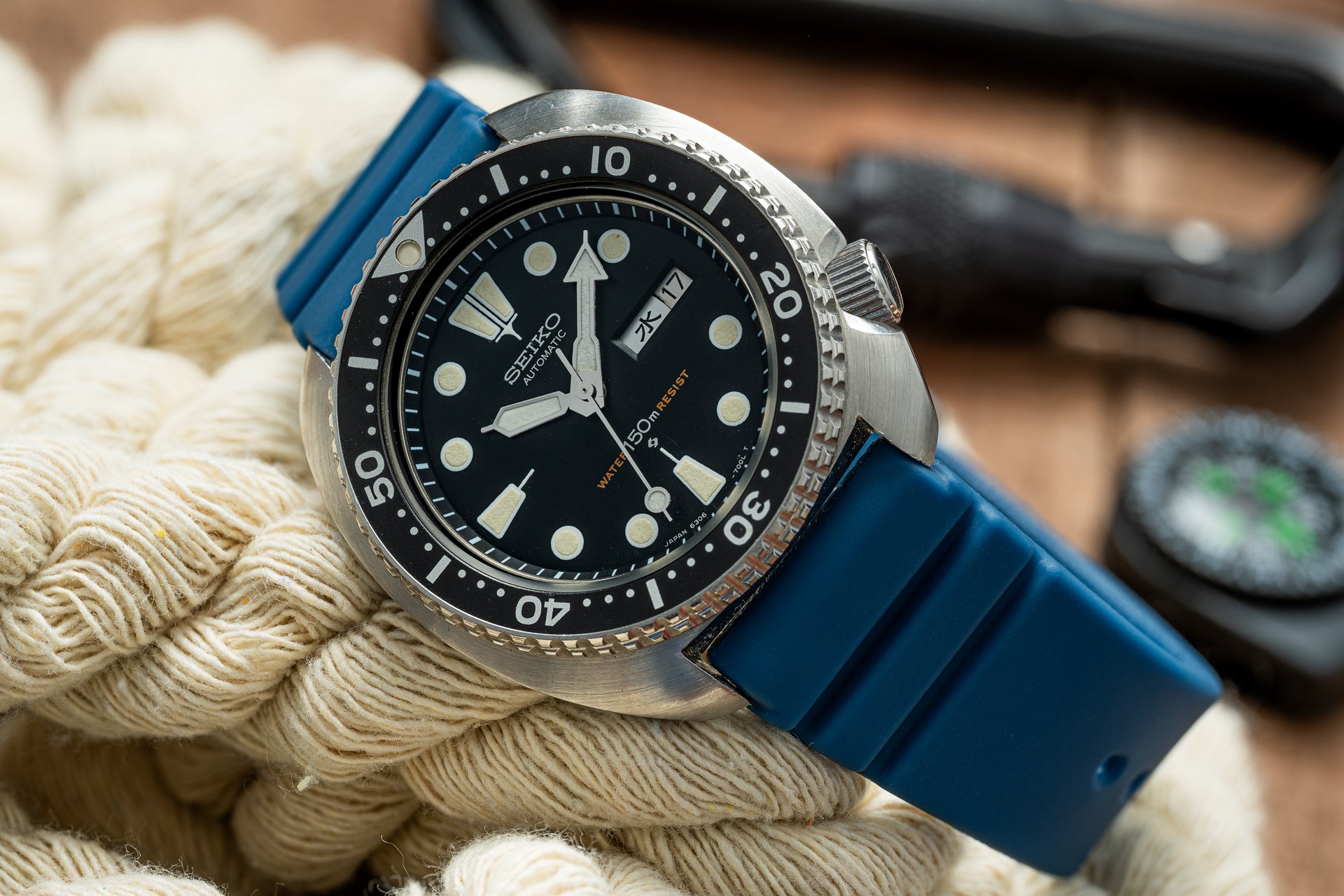 Navy Blue - The Classic GL-831 Rubber Diver Strap (20/22mm