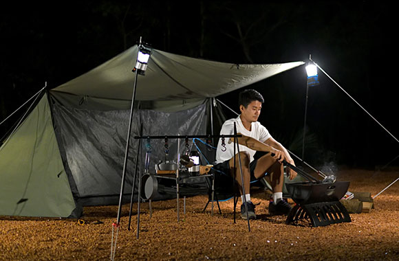 BreezeTime】ソロキャンプにぴったり＆アレンジ自在の軍幕風パップ