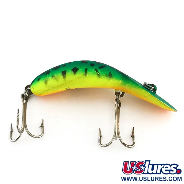 Vintage Heddon Tadpolly, 1/3oz Fire Tiger fishing lure #9197