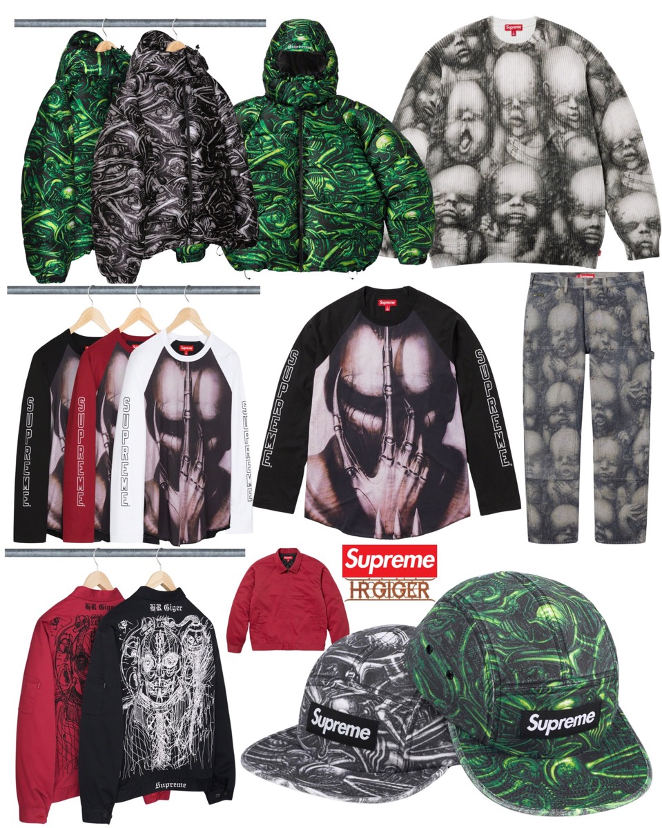 Supreme × H.R. Giger / Fox Racing 2023FW Week8が国内10月14日に発売